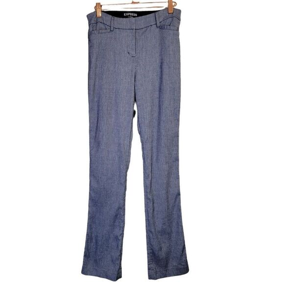 Express Columnist Womens Linen Blend Pants (Size 2) - Picture 1 of 4